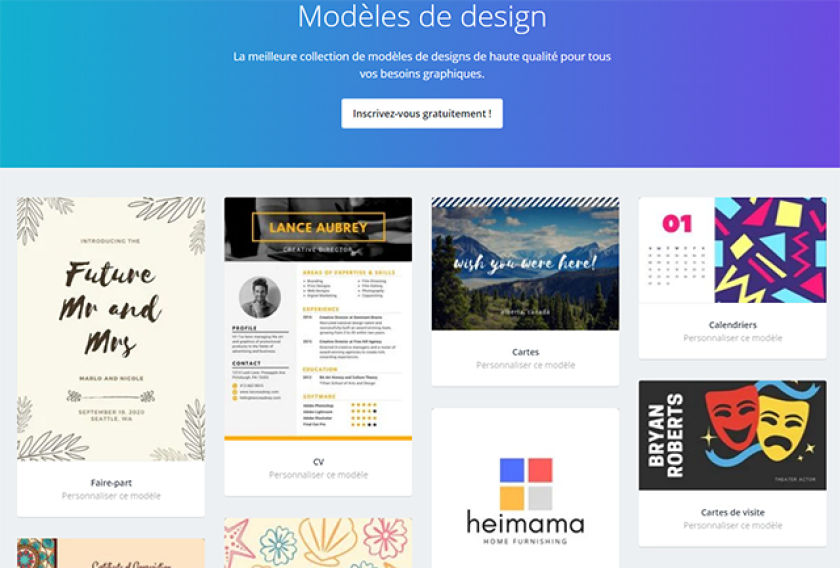 Le plus simple: Canva