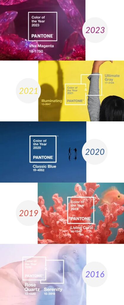 rtrospective des couleurs Pantone